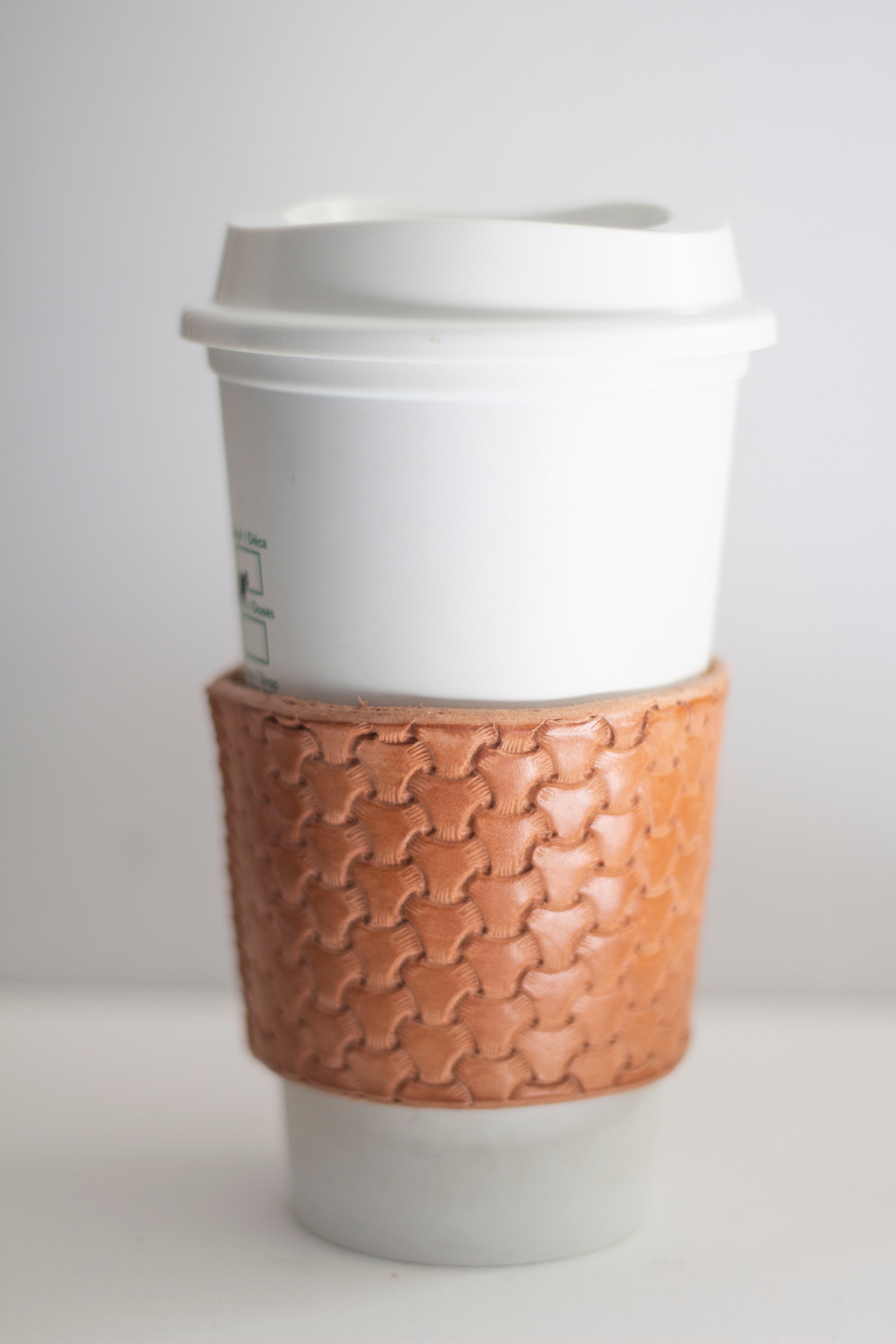 Premium Leather Calf Takeaway Cup Holder/sleeve, Reuasble Coffee